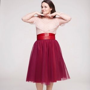 NWT The Cherry Red Midi tutu tulle skirt